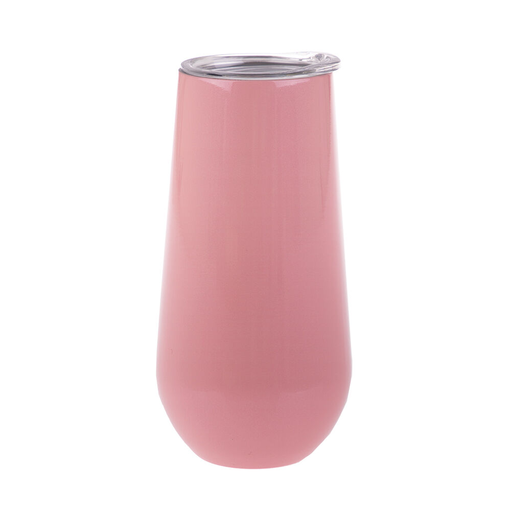 Oasis 180ml Soft Pink Stainless Steel Insulated Champagne Flute Double Walled