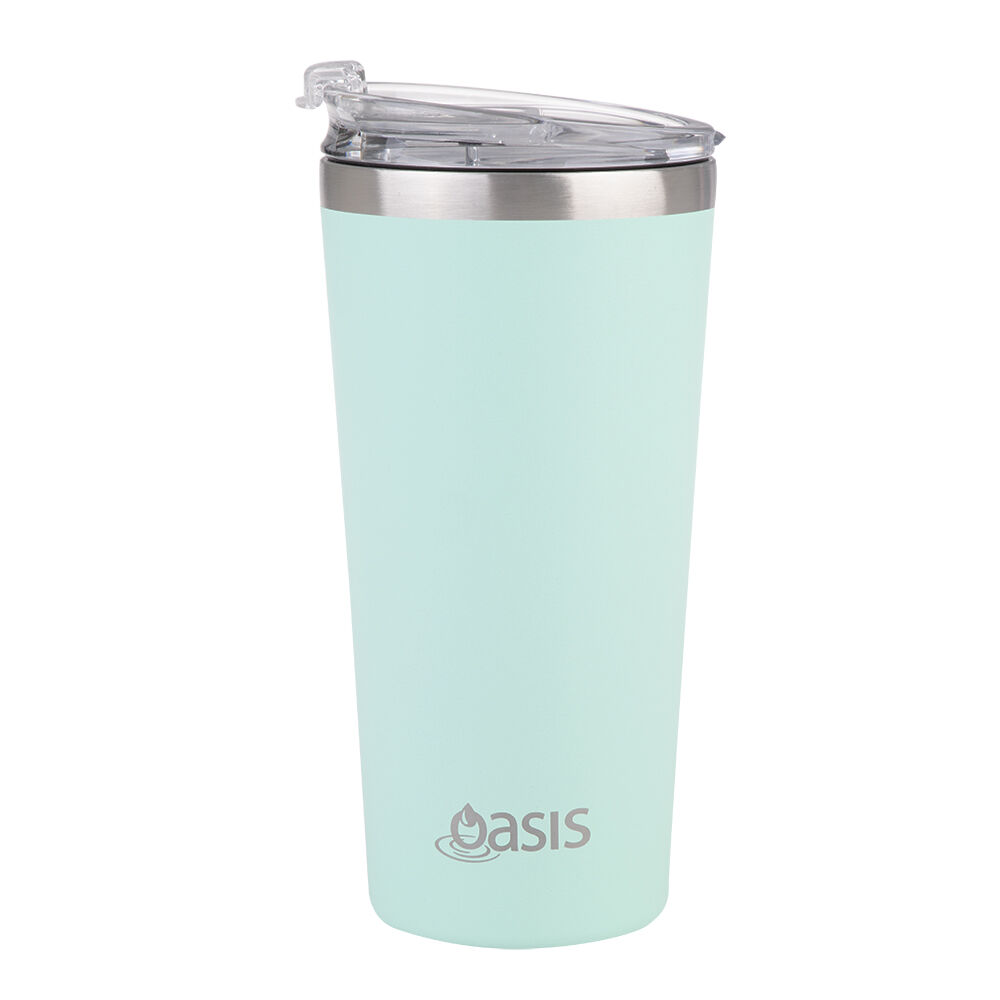 Oasis 480ml Matte Mint Stainless Steel Insulated Travel Mug Double Walled