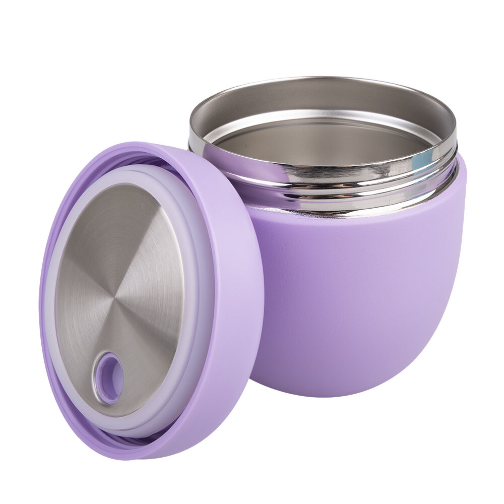 Oasis 470ml Lavender Stainless Steel Insulated Food Pod Double Walled — image 4