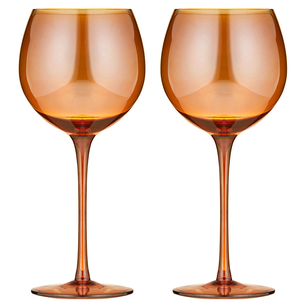 Tempa Verity Gin/Tonic Drink Crystal Glass Home/Barware Premium Set Amber (2 Pieces)