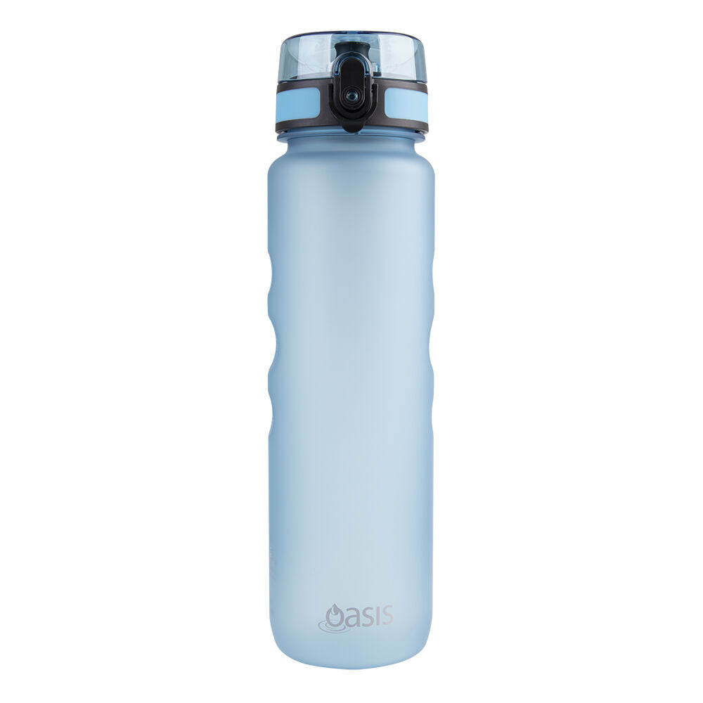 Oasis 1L Glacier Blue Tritan Ergonomic Textured Sports Water Drinking Bottle