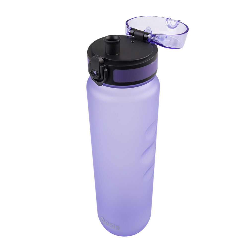 Oasis 1L Lilac Tritan Ergonomic Textured Sports Water Drinking Bottle — image 5