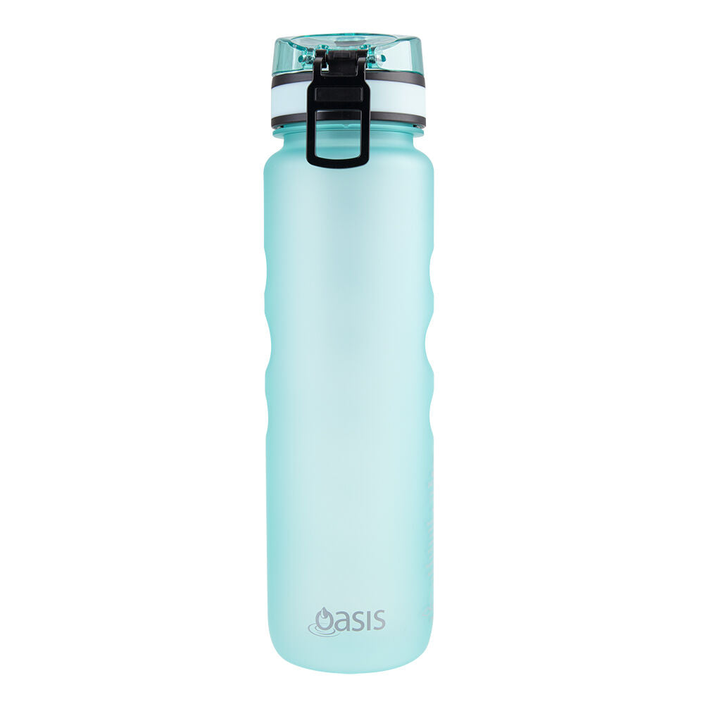 Oasis 1L Aqua Marine Tritan Motivational Ergonomic Sports Water Drinking Bottle — image 3