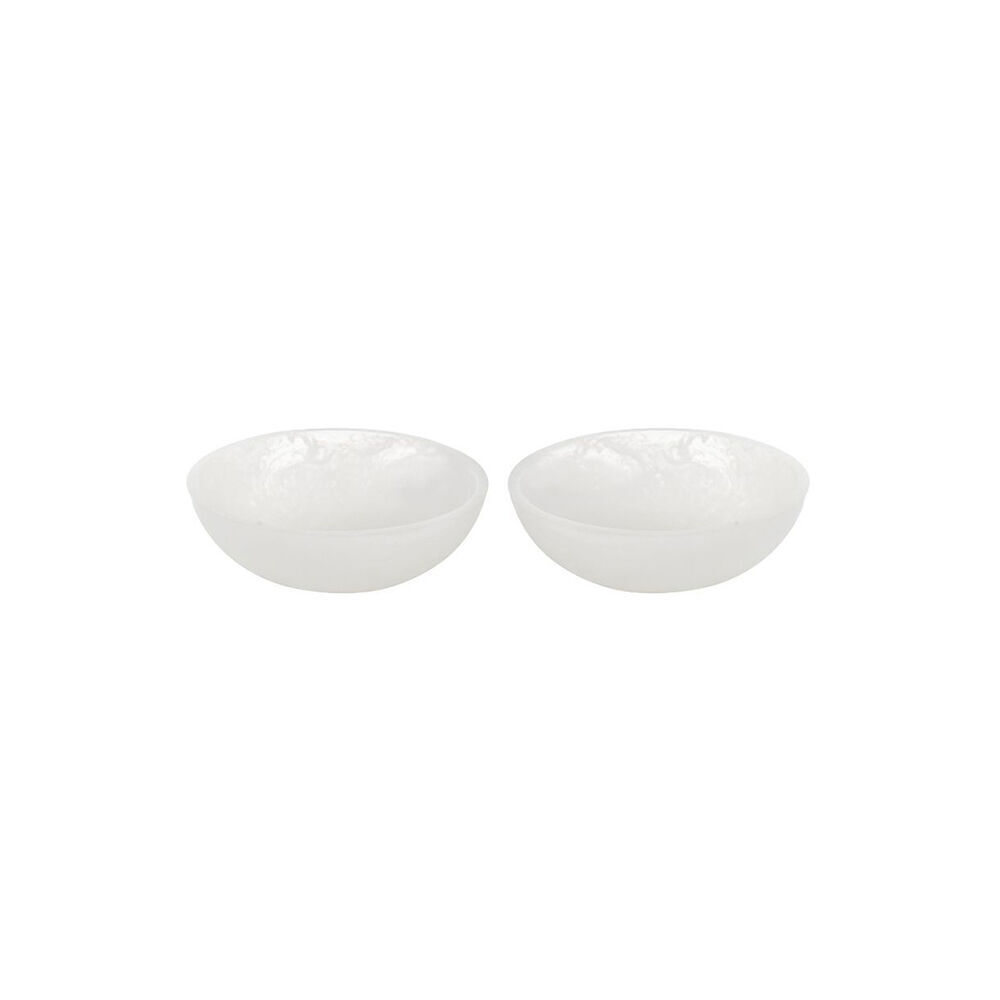 Tempa 2pc Tempa Bennett Marble Finish Resin Serving Bowl Set 10cm White (4 Pack) — image 2