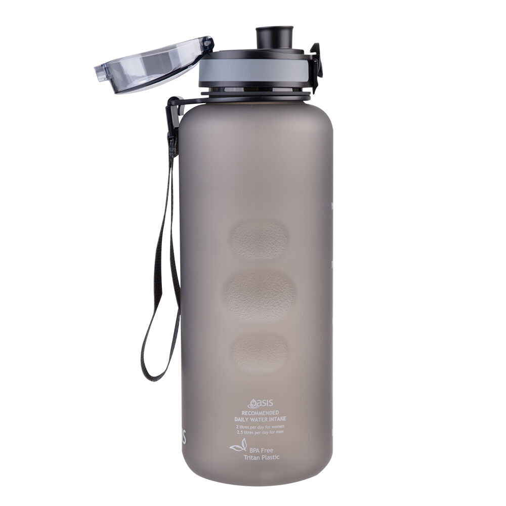 Oasis 1.5L Graphite Tritan Motivational Sports Water Drinking Bottle — image 3
