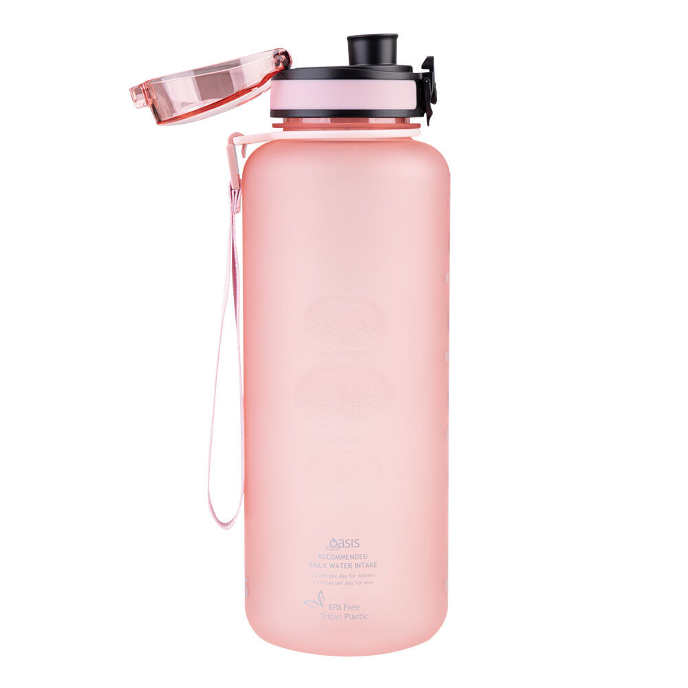 Oasis Tritan Motivational Sports Water Drinking Bottle 1.5L Glow Pink (2 Pack) — image 4