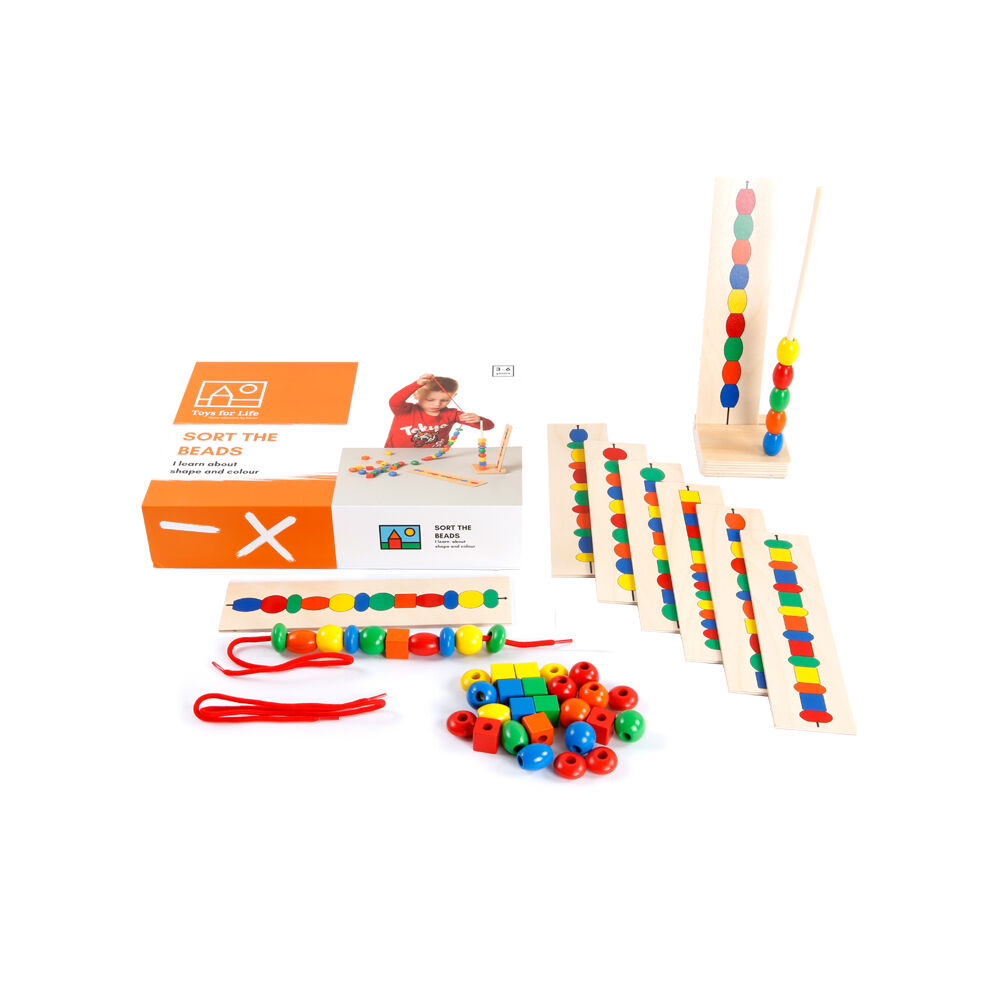 TFL Sort the Beads Sequencing Game Educational Toy Kids/Children - 3y+ (40 Pieces)