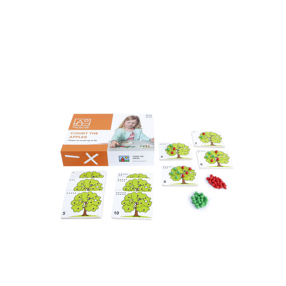 TFL Count The Apples 60Pc - Educational Toy - Number Recognition Counting Set