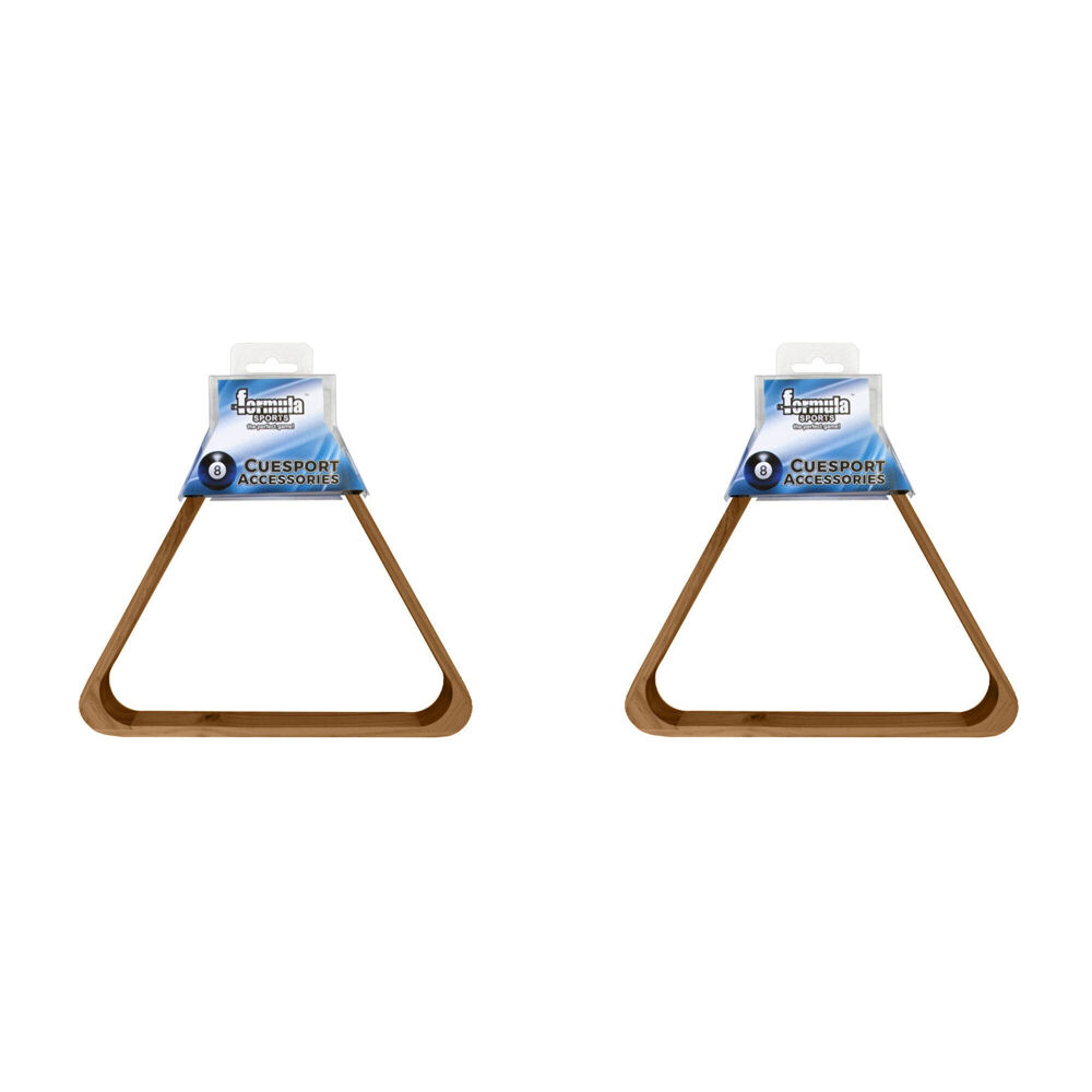 Formula Sports 1 7/8in - 15 Ball Rack Wooden Pool/Billiards Triangle Brown (2 Pack)