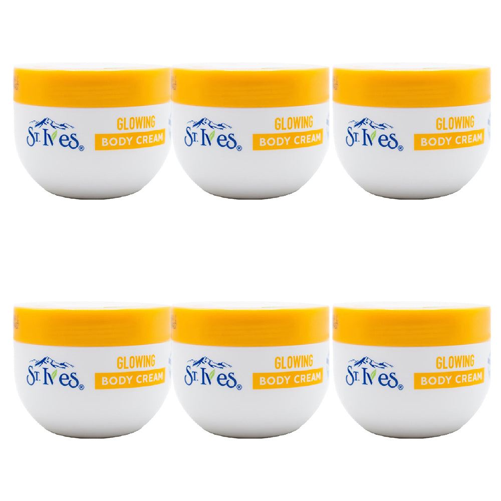 ST Ives 150ml Glowing Body Cream Hydrating Cleanser For Radiant Skin Apricot (6 Pack)