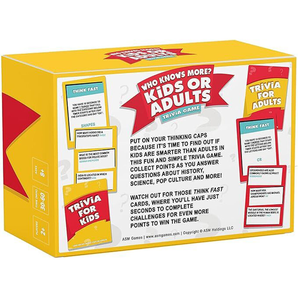 Moose Games Who Knows More, Kids or Adults? Educational Party Card Game — image 2