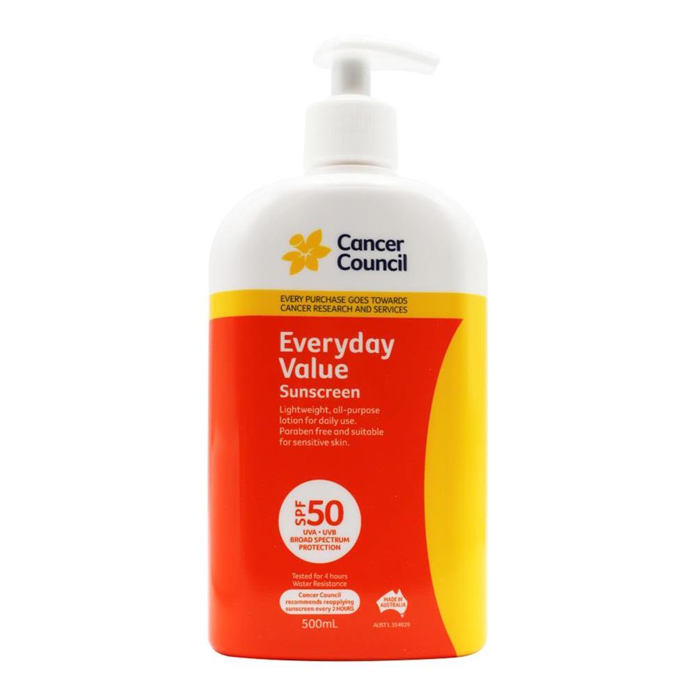 Cancer Council 500ml Everyday Value Sunscreen SPF50+ Body Lotion Pump Bottle (2 Pack) — image 2