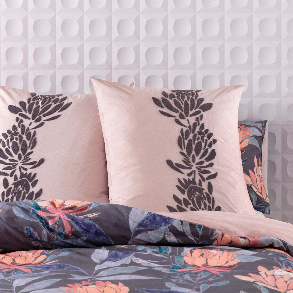 Kas Australia Dalby Euro Throw Pillowcase/Cushion Cover Square 65x65cm Blush — image 2