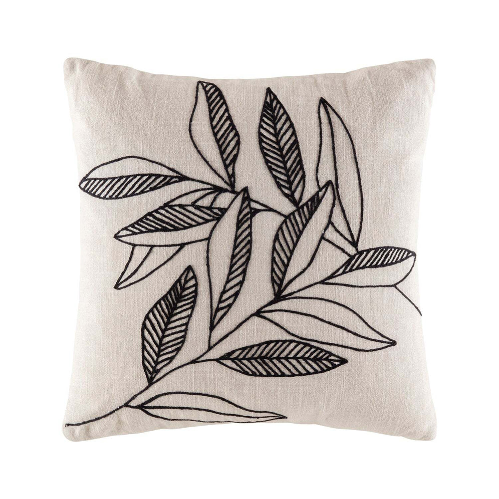 Kas Australia Georgie Filled Cushion/Pillow Home Decor Square 50x50cm Black