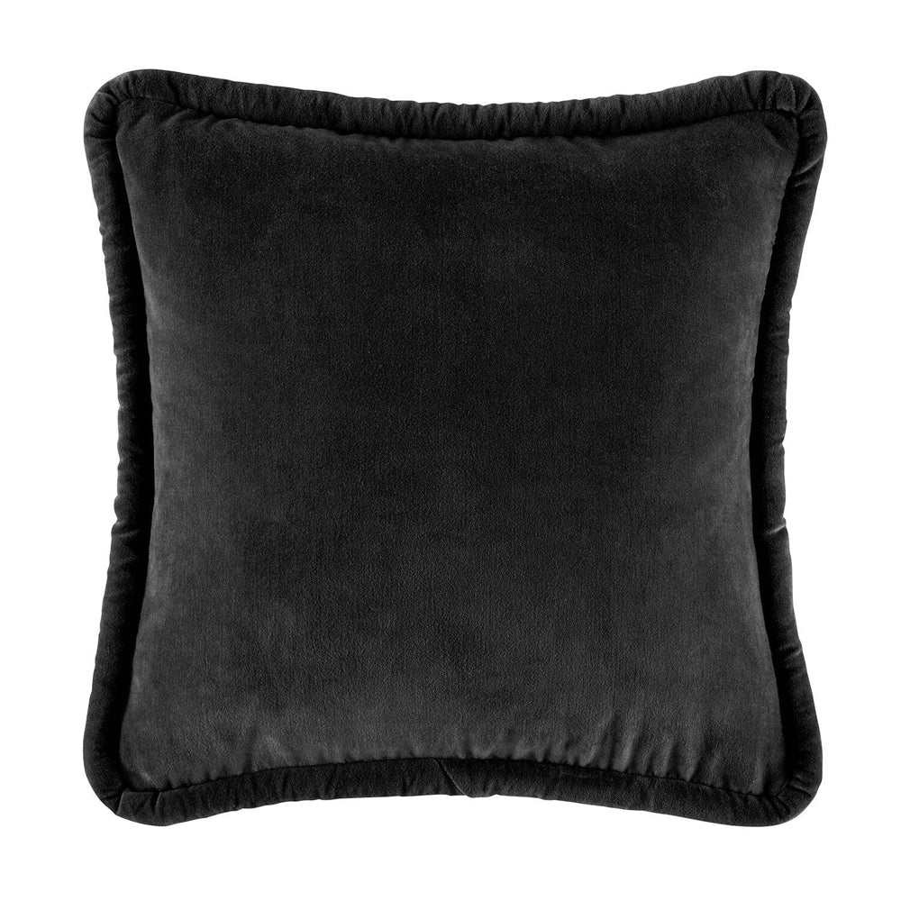 Kas Australia Pascale Filled Cushion/Pillow Home Decor Square 50x50cm Black