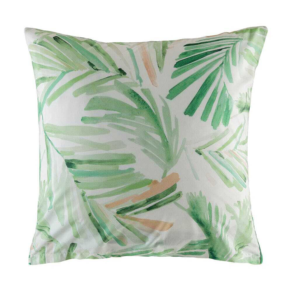 Kas Australia Oliana Euro Throw Pillowcase/Cushion Cover Square 65x65cm Green — image 2