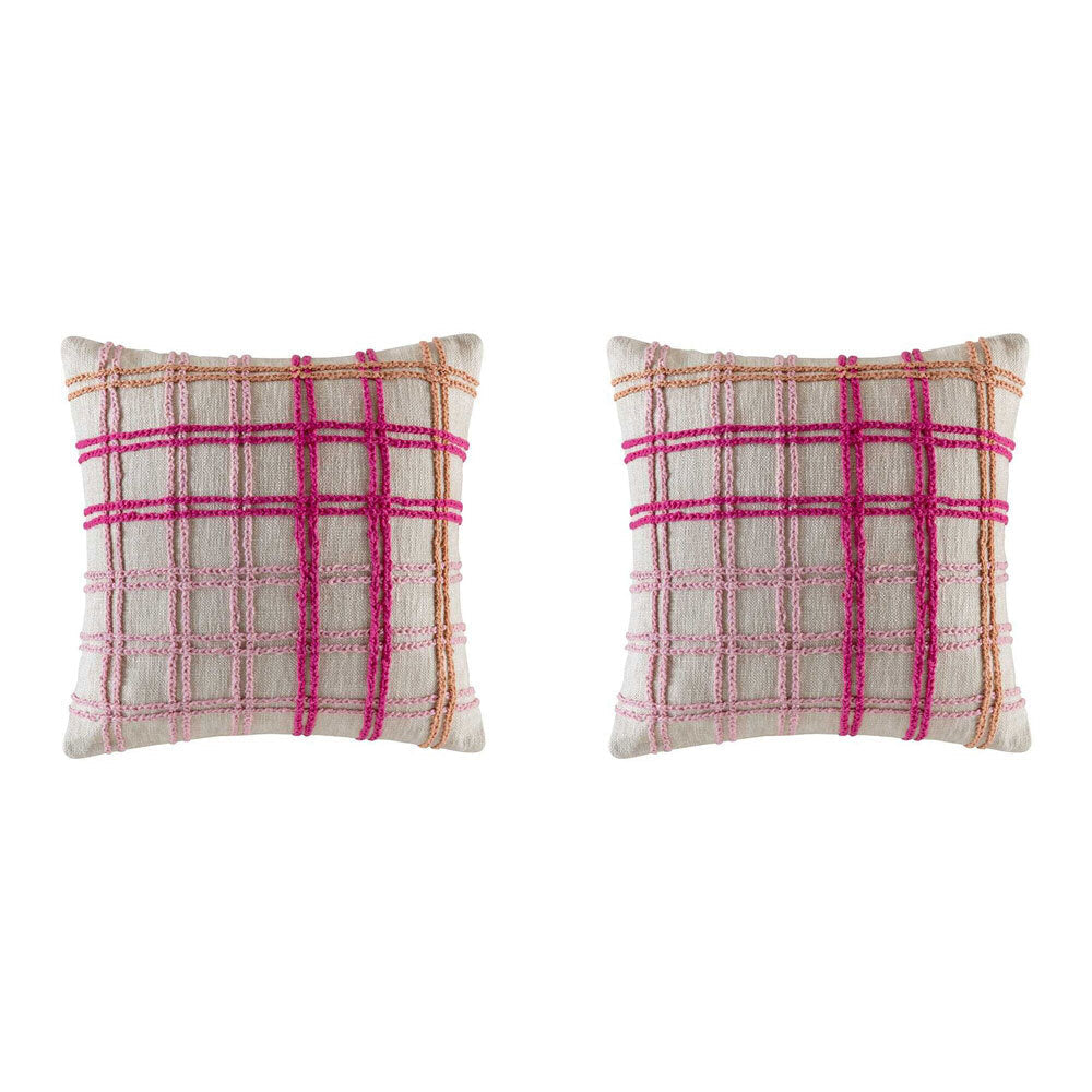 Kas Australia Baron Filled Cushion/Throw Pillow Sqr Home Decor 50x50cm Lolly (2 Pack)