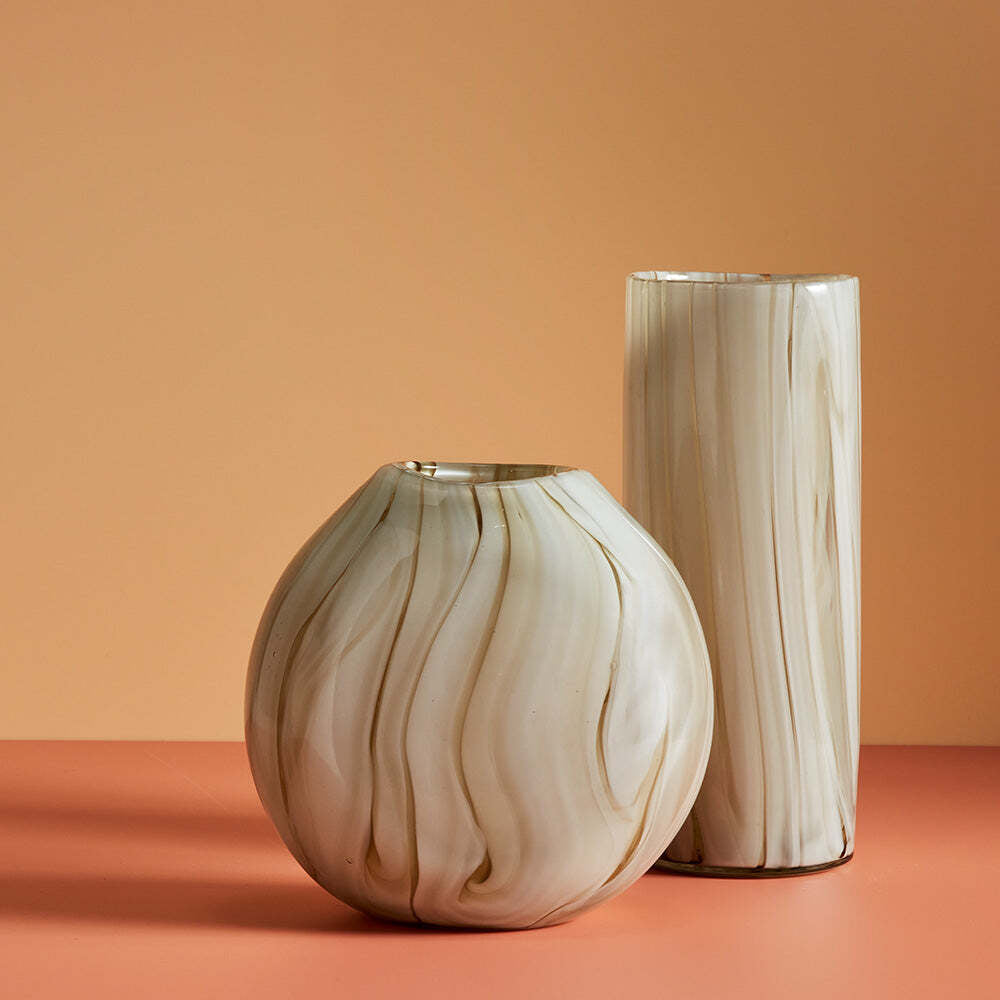 Ben David Malibu Flower Vase Round Honey Decorative Display Home/Lounge Decor — image 2
