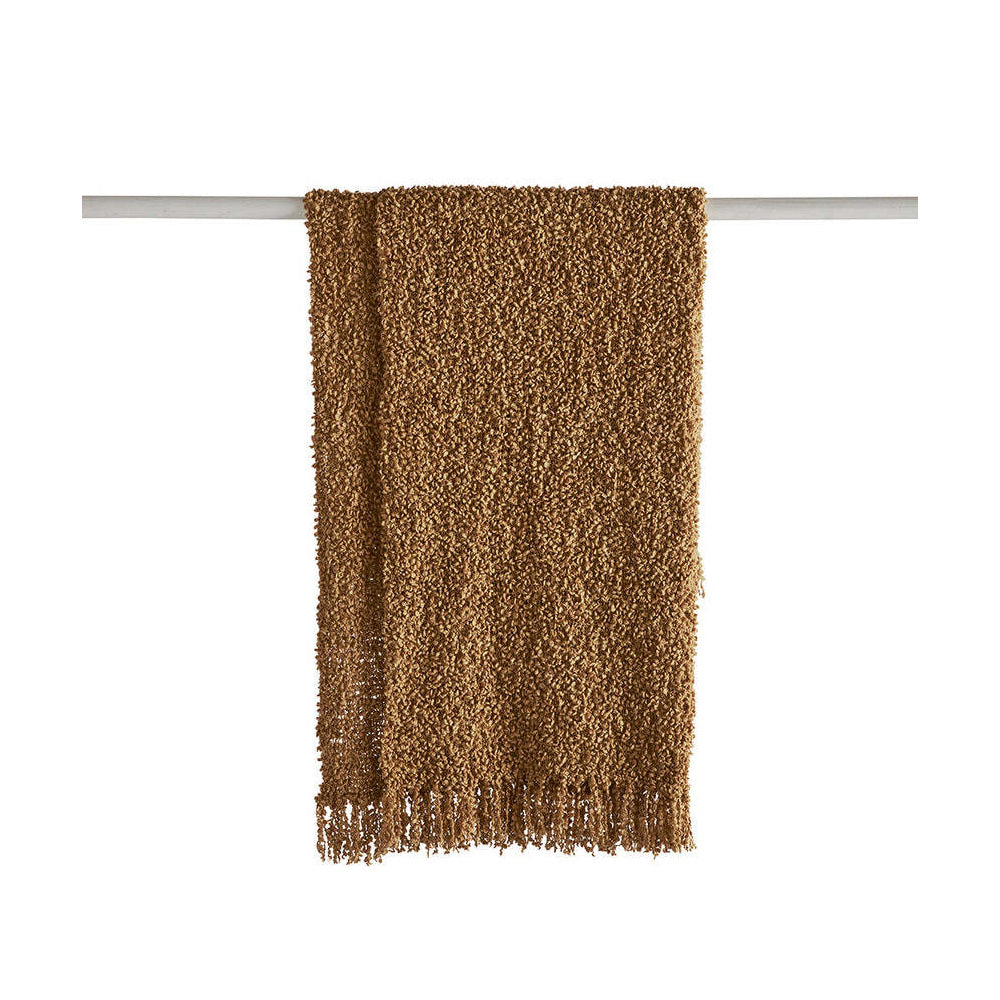 Kas Australia 130x170cm Rye Throw Blanket Home/Bedroom Decor Tan