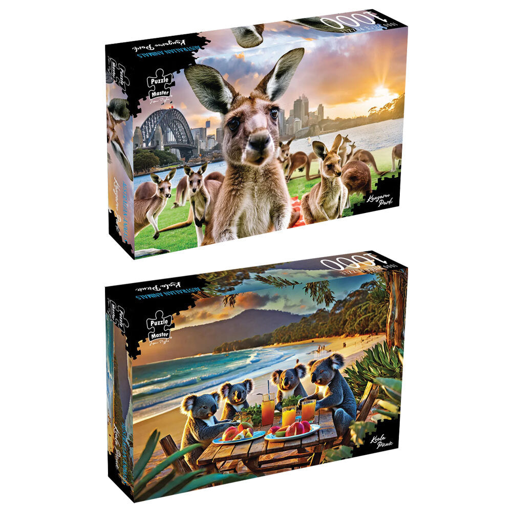 Puzzle Master Kangaroo Park and Koala Picnic Kids Puzzle Set 70x50cm (2 Pieces)