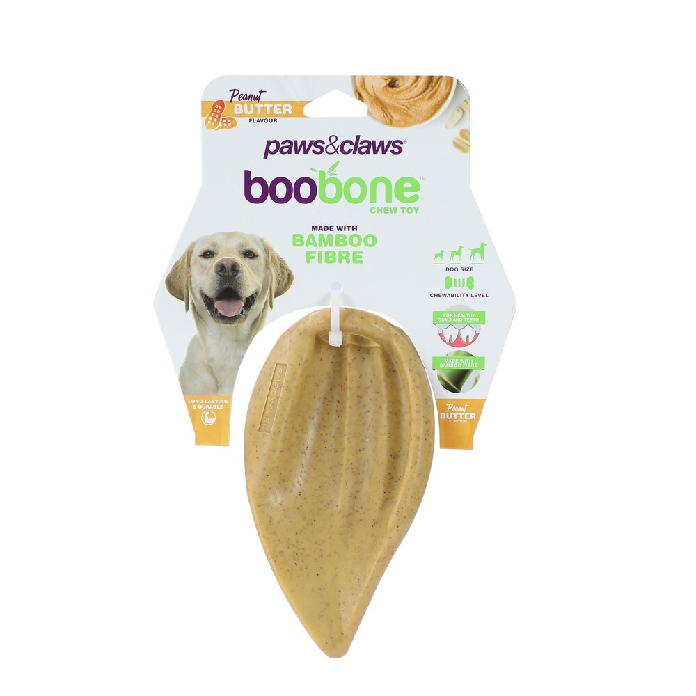 Paws and Claws BooBone 16cm Pigs Ear Chew Toy - Peanut Butter (5 Pack) — image 2