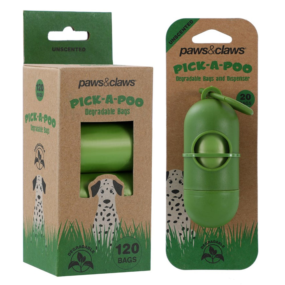 Paws and Claws Pick-A-Poo Pets/Dogs Degradable Dispenser w/ 140pc Waste Bags