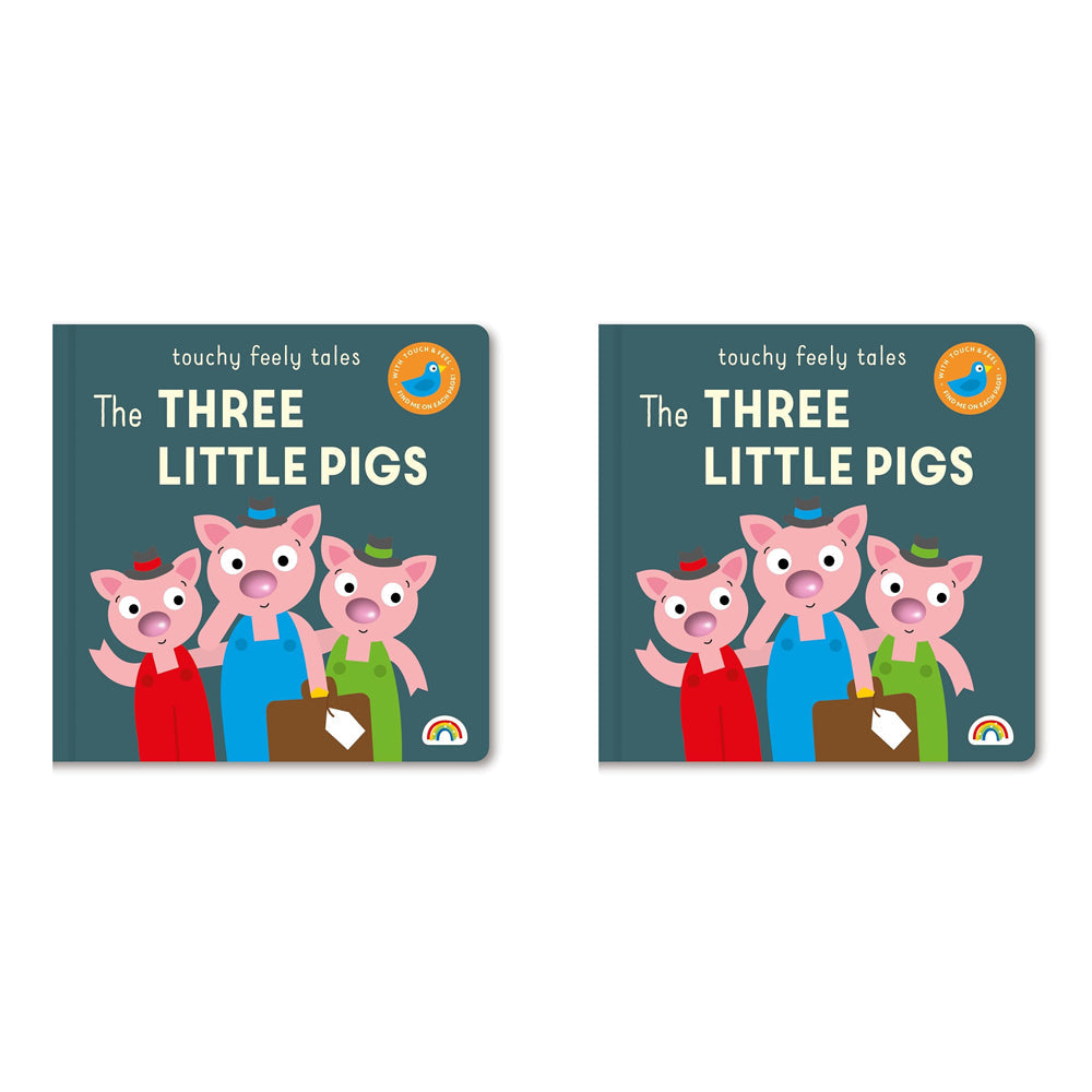 Really Decent Books Touchy Feely Tales Three Little Pigs Kids Story Book 1y+ (2 Pack)