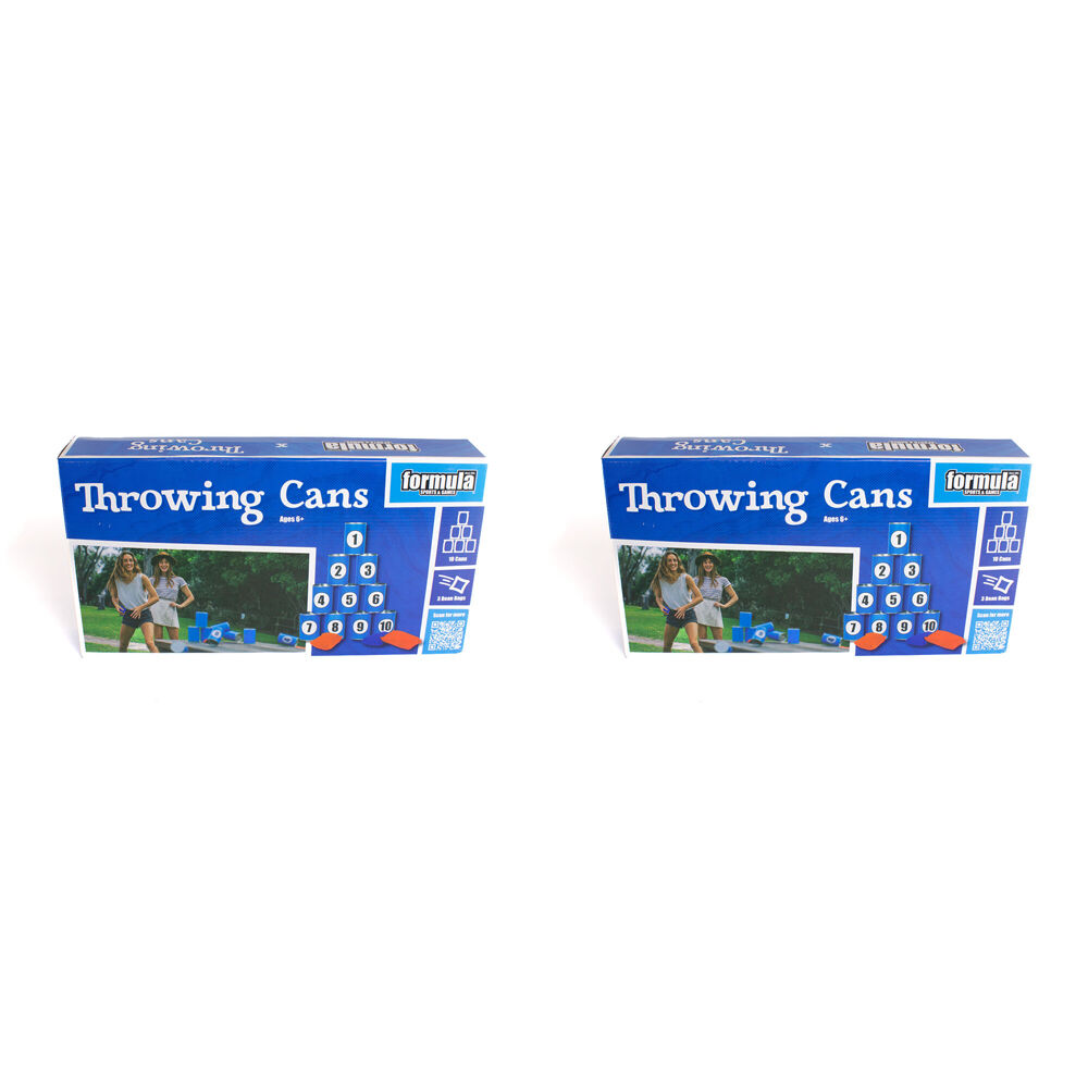 Formula Sports Throwing Cans Knockdown Outdoor Fun Play Game Kids/Family 6y+ (2 Pack)