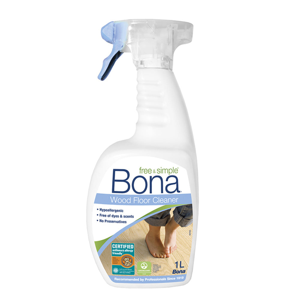 Bona 1L Hypoallergenic Wood/Timber Floor Cleaner Spray Maintenance/Cleaning (2 Pack) — image 2
