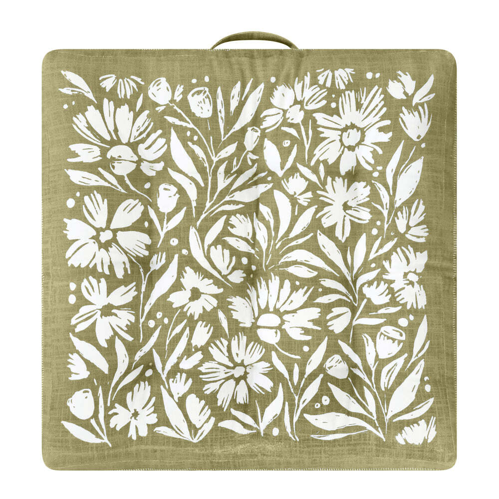 J. Elliot J.Elliot Home Kennedy Floor Cushion 65x65x12cm Olive & Ivory