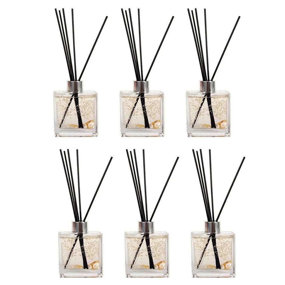 Air Fusion Glass Reed Diffuser Set 120ml Assorted Home Freshener Fragrance (6 Pack)