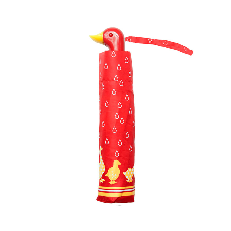 Clifton Women's Folding 100cm Duck Handle/Print Umbrella UV Sun Shade/Cover Red — image 2