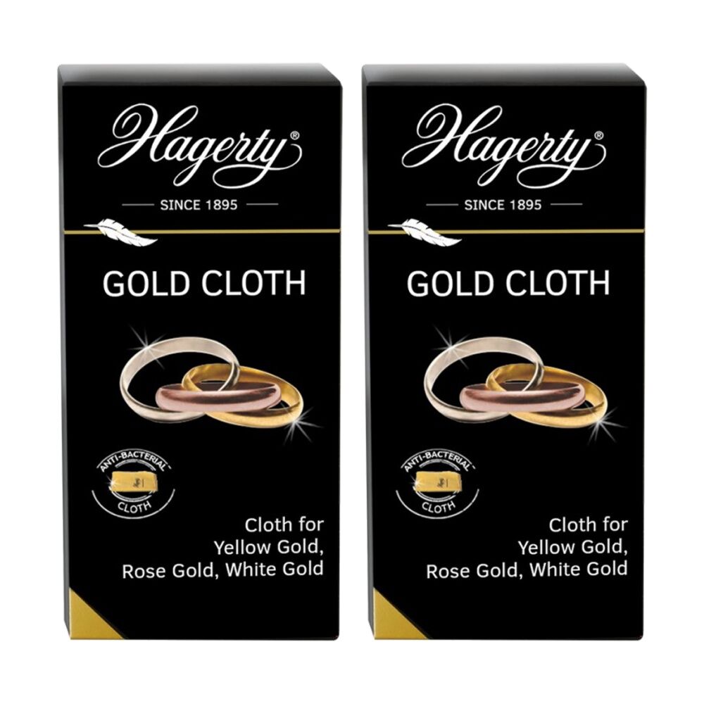 Hagerty Cleaning Products Hagerty Yellow/White/Rose Gold Jewellery Cleaning Cloth Scratch Free 30x36cm (2 Pack)