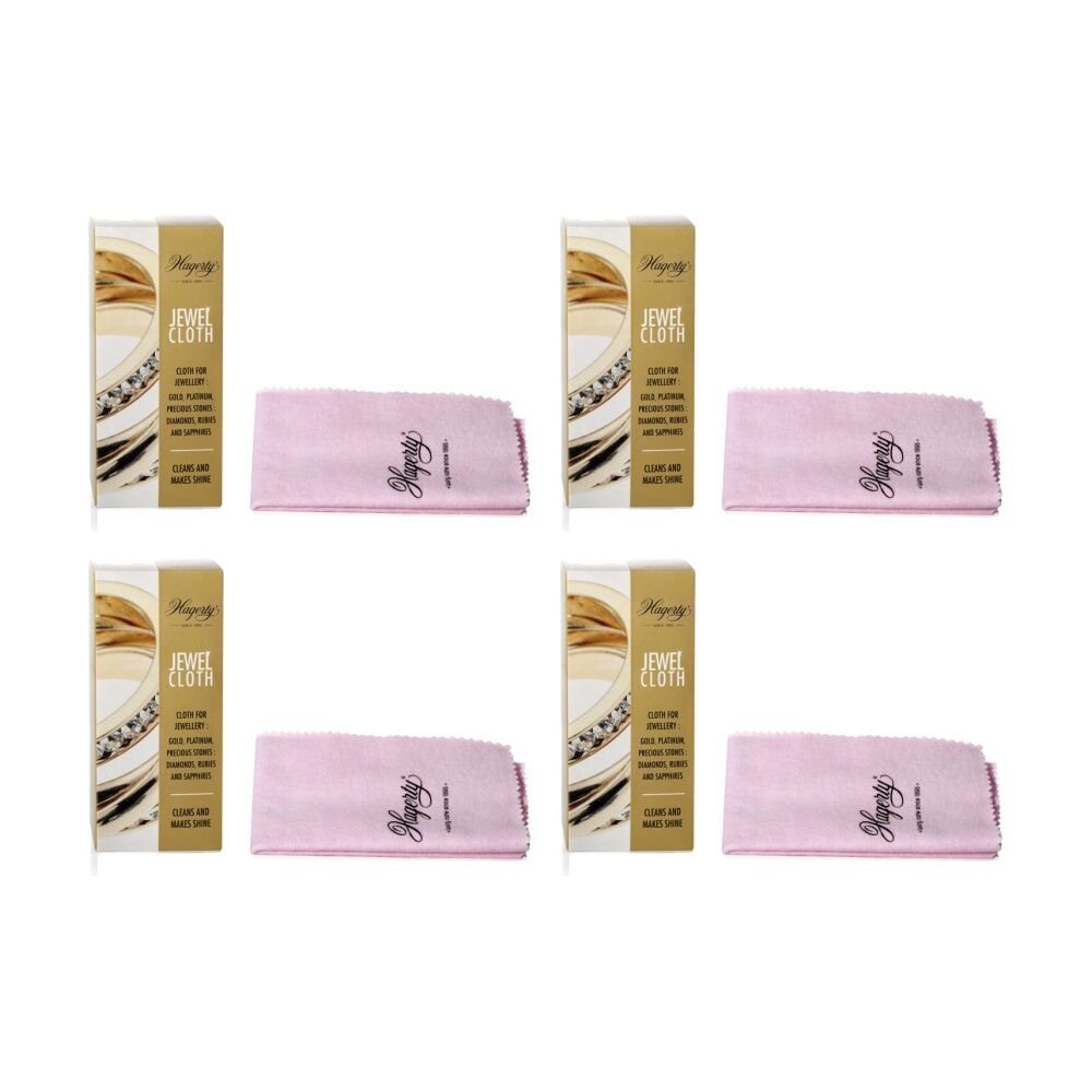 Hagerty Cleaning Products Hagerty Jewel Cleaning/Polishing Cloth Jewellery Care Accessory 30x24cm (4 Pack)