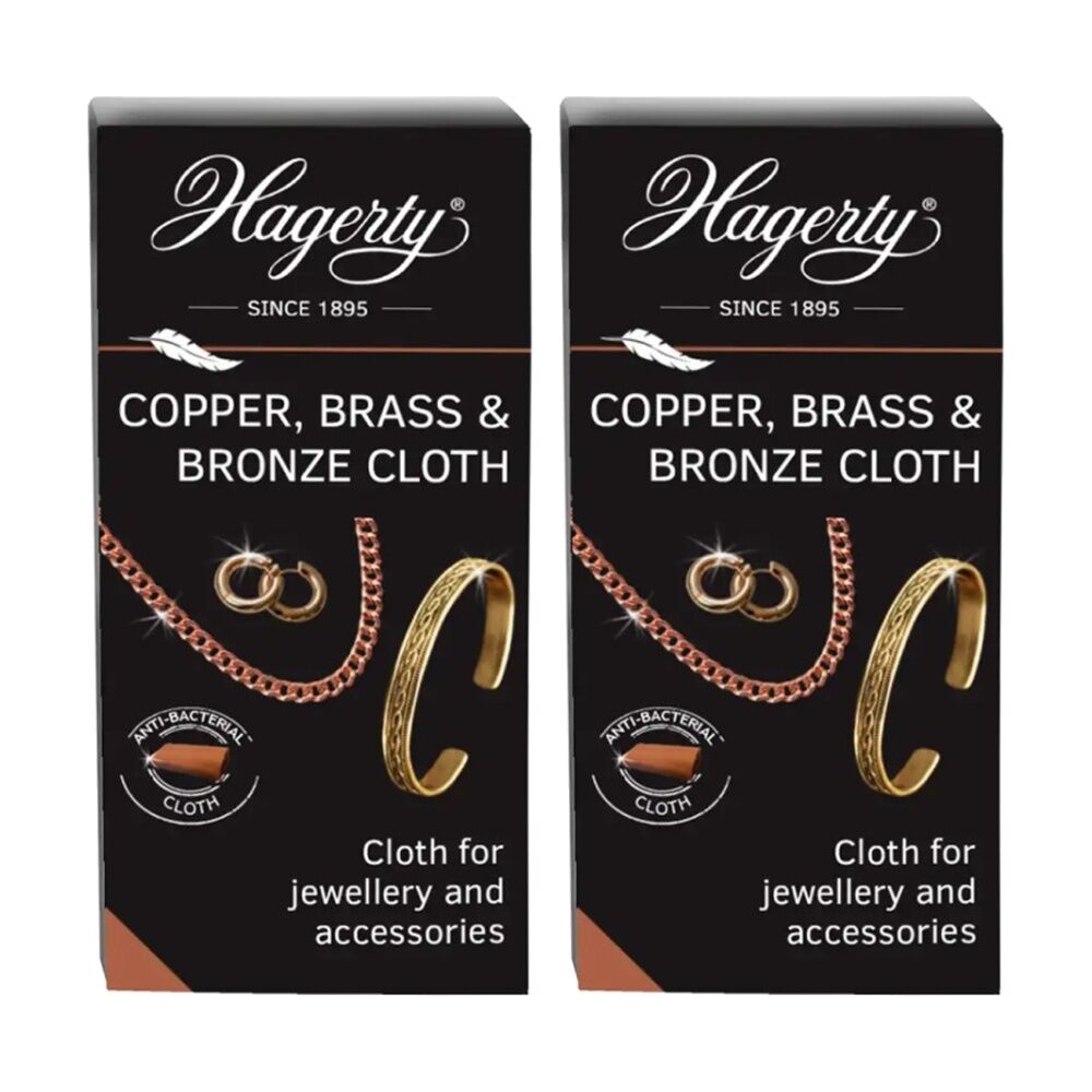Hagerty Cleaning Products Hagerty Copper Brass & Bronze Polishing Cloth Metal Care Accessory 30x36cm (2 Pack)