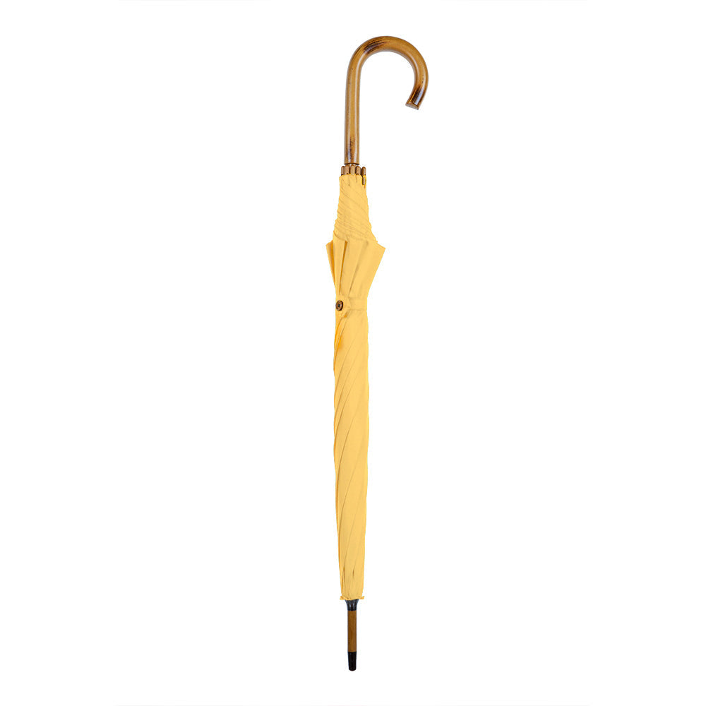 Clifton Women's Walking 103cm Wood Handle Windproof Umbrella Sun Shade Yellow — image 2