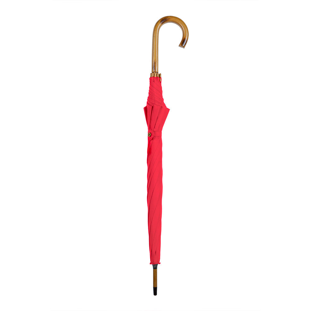 Clifton Women's Walking 103cm Wood Handle Windproof Umbrella Sun Shade Red — image 2