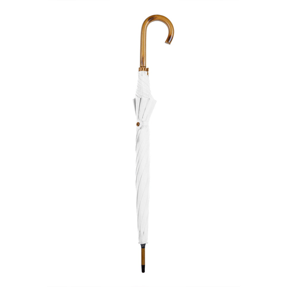 Clifton 103cm Classic Wedding Walking Umbrella Wood Shaft/Handle Windproof White — image 2