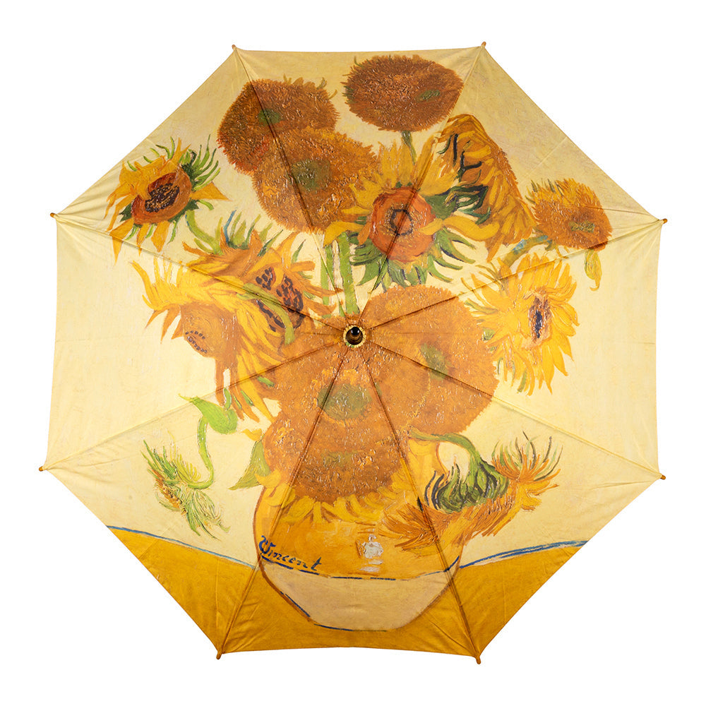 Clifton Women's Walking 103cm Wood Handle Windproof Umbrella Shade Sunflowers
