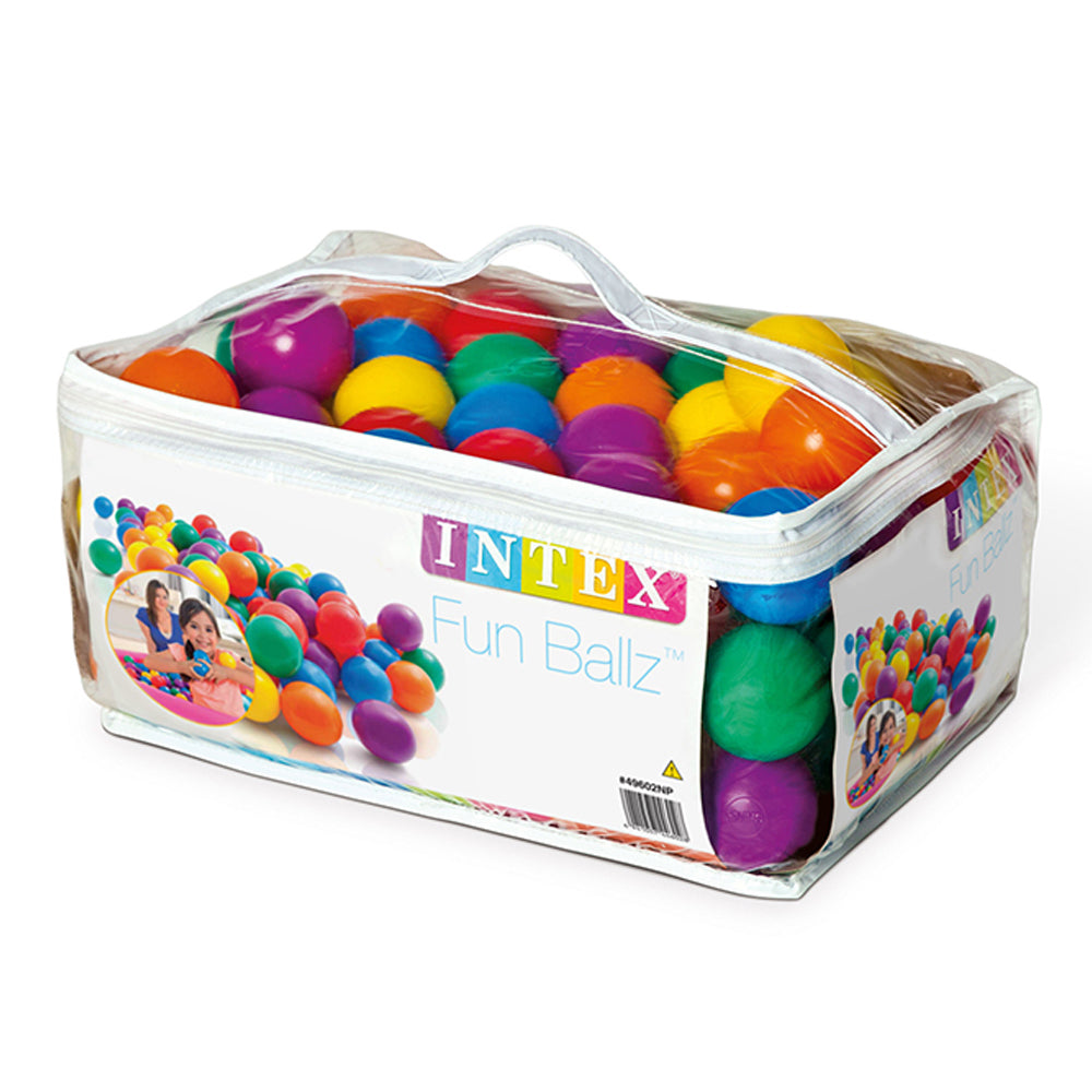 Intex Kids Plastic Balls Indoor/Outdoor Ball Pit/Playpen/Pool Toy 2+ (100 Pieces) — 6.5cm