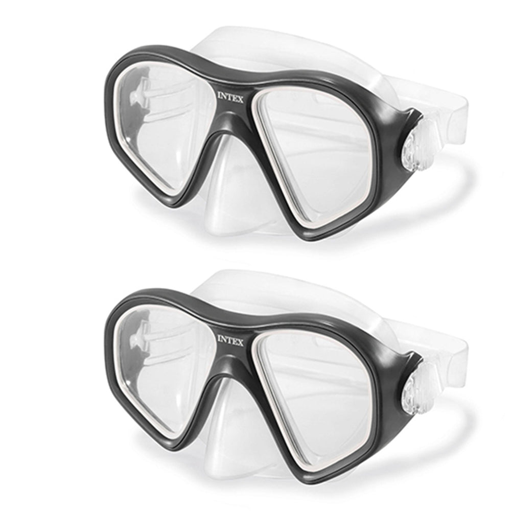 Intex Aqua Flow Sport Reef Rider Snorkel Mask Swimming Goggles Kids 14y+ Asst (2 Pack)