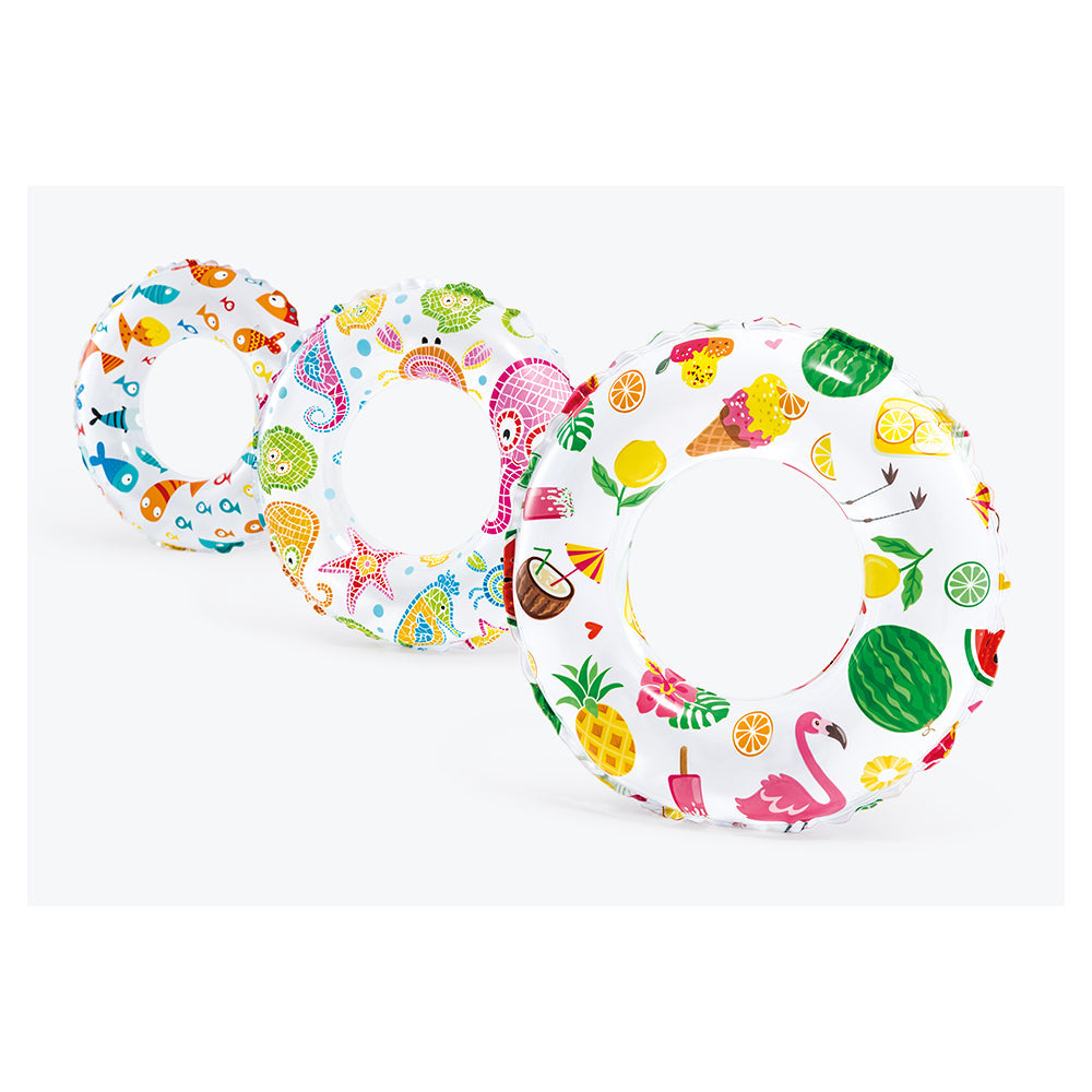 Intex Lively Print 51cm Assorted Design Kids Inflatable Swim Pool Floats 3y+ (2 Pack) — image 5