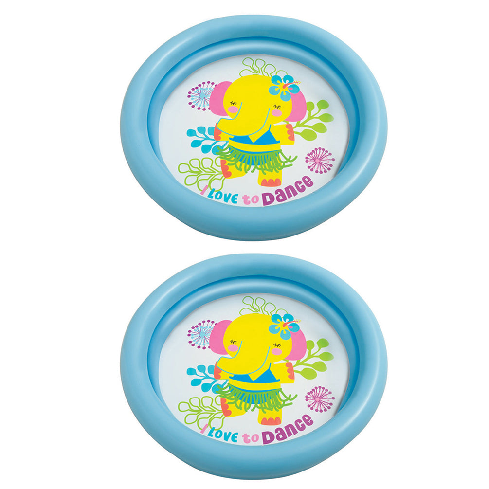 Intex 61cm Inflatable Kids My First Swimming Pool Water Bath Tub Assorted 1y+ (2 Pack)