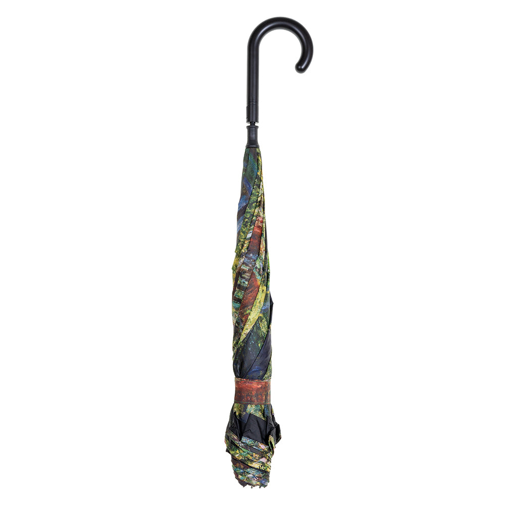 Clifton Outside-In Inverted 103cm Auto Close UV Umbrella Pond of Water Lilies — image 2