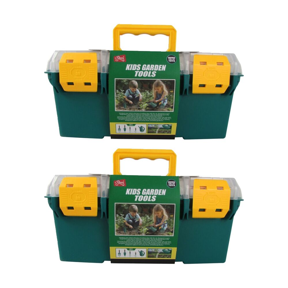 Abt Kids Gardening Tools In Case Play Pretend Toy 3Y+ (2 Pack)