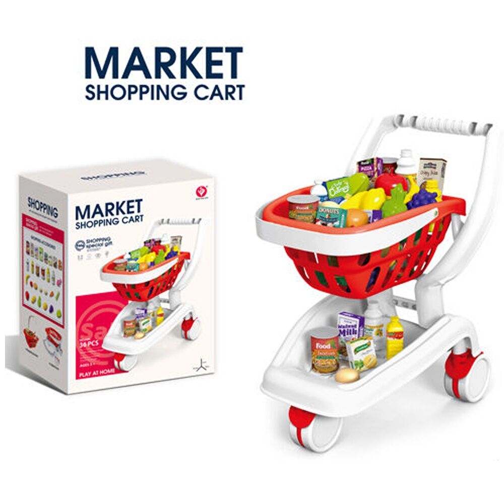 Abt Shopping Cart Playset Kids Imaginative Toy Set 3Y+ (36 Pieces) — image 3