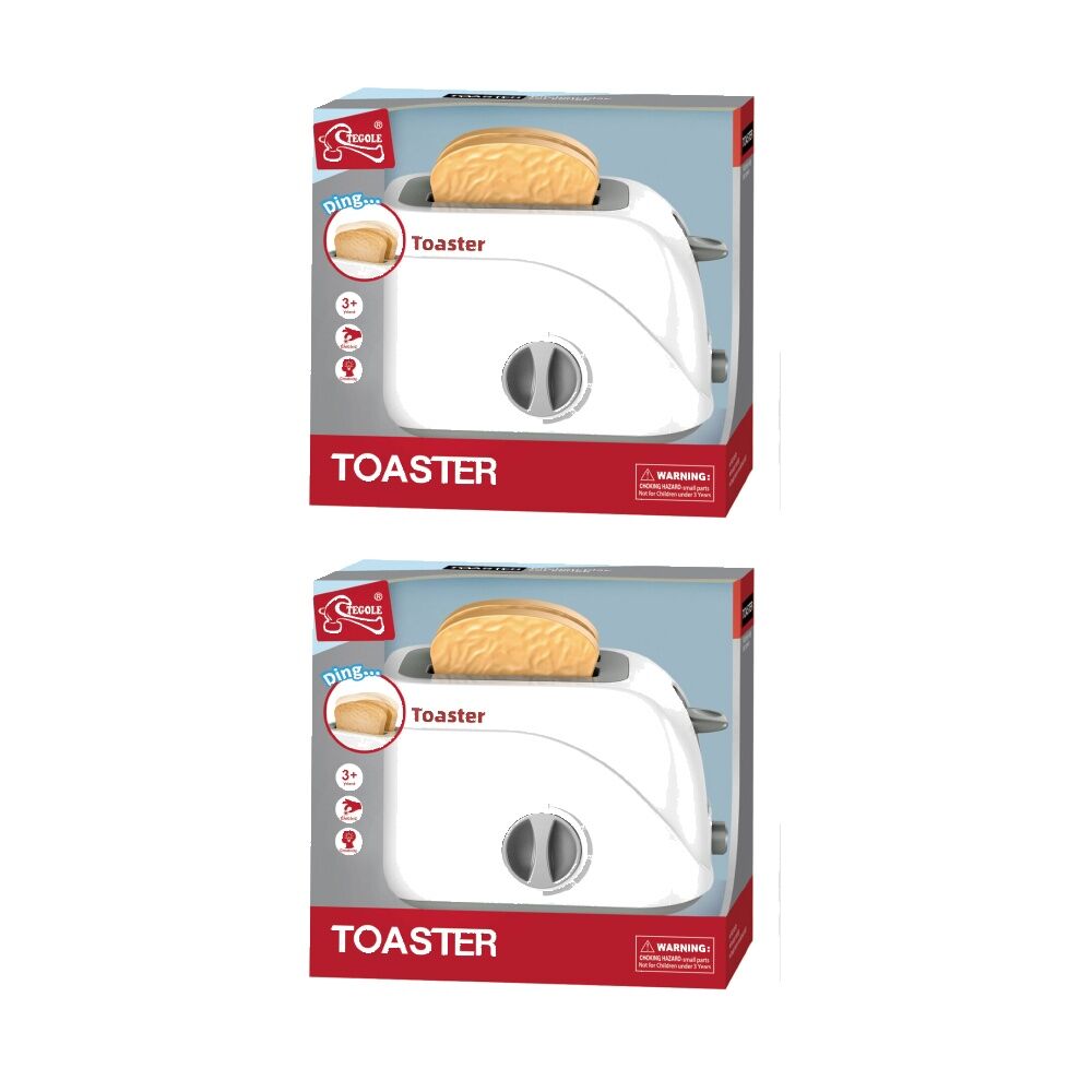 Abt Childrens Kitchen Pretend Play Electronic Toaster Toy 3Y+ (2 Pack)