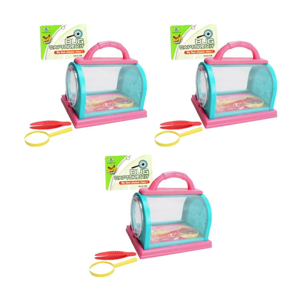 Abt Kids Bug Capture Kit w/ Magnifying Glass 3Y+ Assorted (3 Pack)