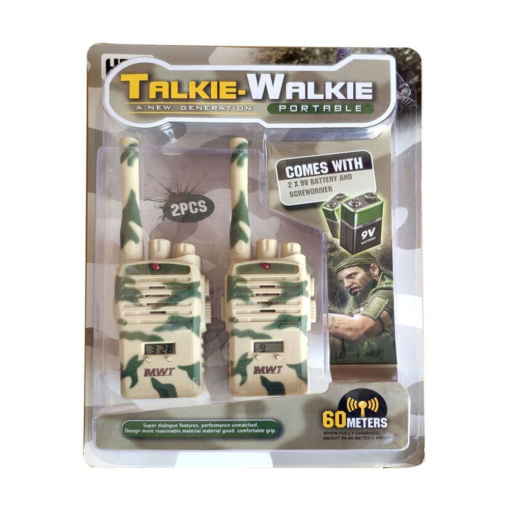 Abt Kids Portable Walkie Talkie With 60m Range Camouflage (2 Pieces)