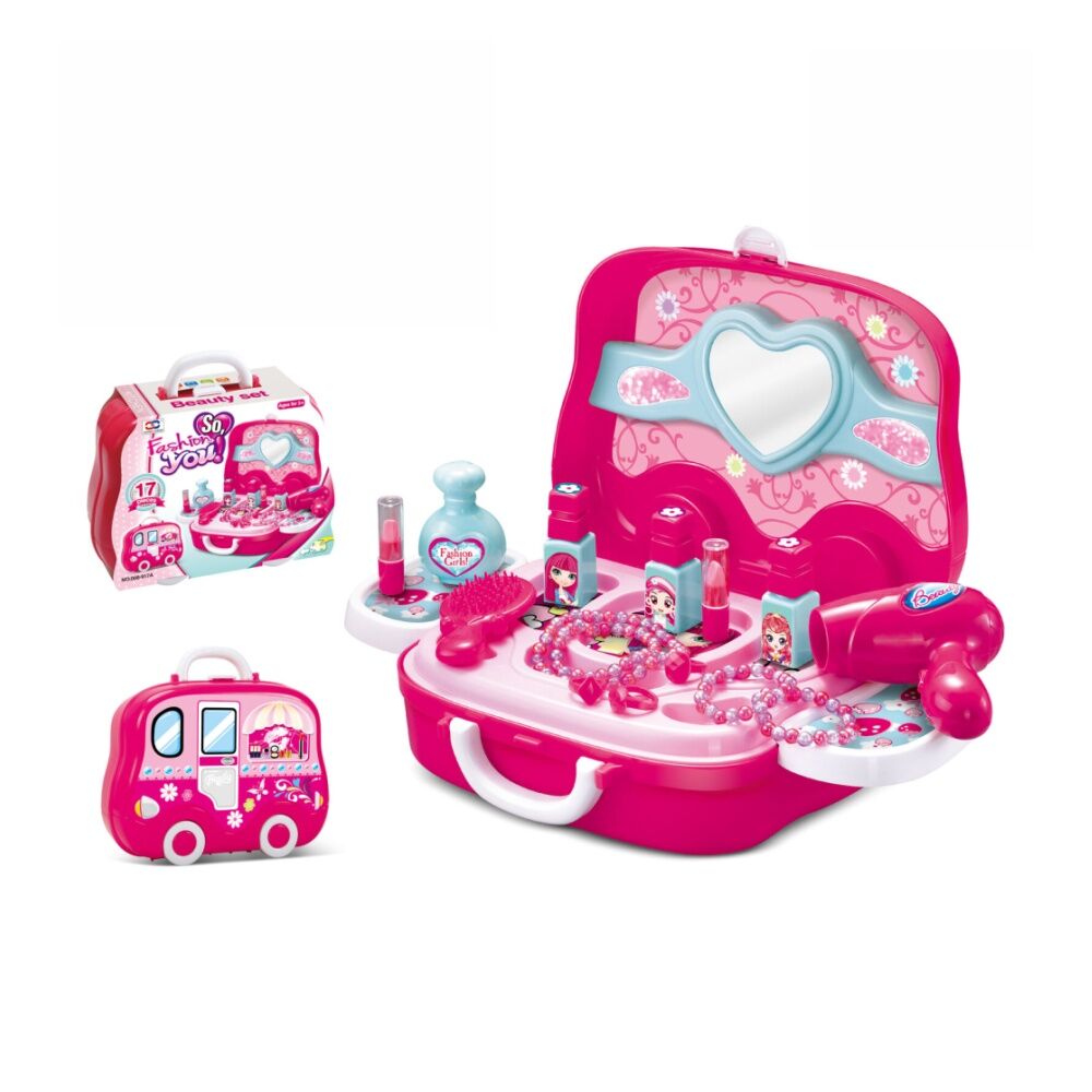 Abt Kids Play Pretend Pink Beauty Set w/ Wheely Carry Case 3Y+ (19 Pieces) — image 2